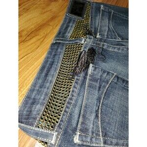 Robin Jeans Studded Embroidered Jeans Size 28